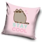 Dětský polštářek / povláček KOČIČKA PUSHEEN STAY COOL, růžový 40x40cm (více variant výplně)